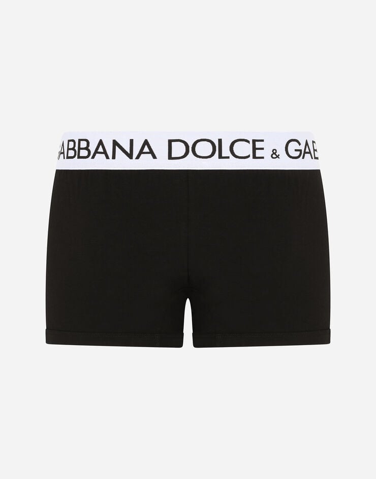 Dolce & Gabbana 双弹棉质平纹针织中腰平角内裤 黑 M4B97JONN97