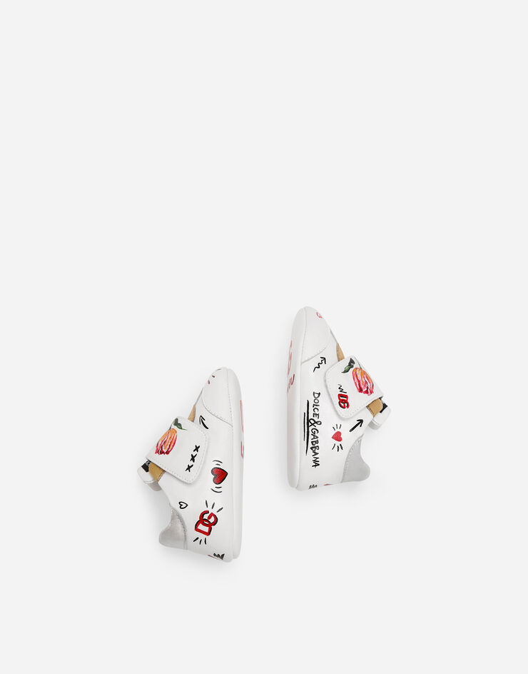 Dolce & Gabbana Sneakers basses en cuir d’agneau imprimé Multicolore DK0109AK477