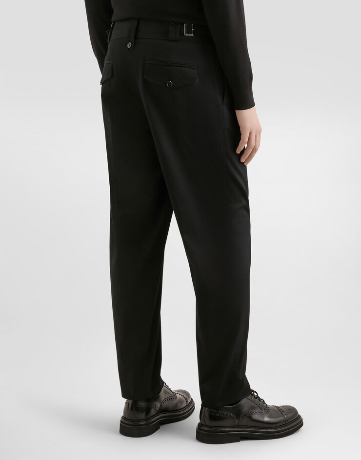 Dolce & Gabbana Cotton gabardine trousers Black GP13FTFUFL3