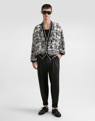 Dolce & Gabbana 마욜리카 프린트 실크 재킷 멀티 컬러 G9BOPTHI1ZI