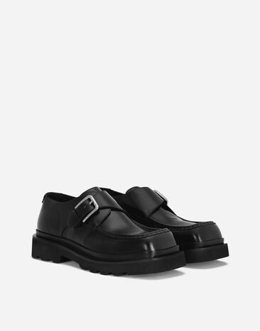 Dolce & Gabbana حذاء بسوار من جلد عجل أسود A10792A1203