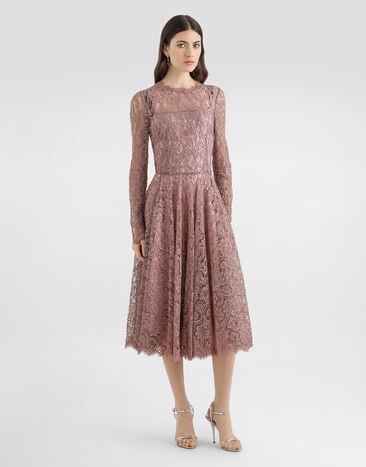 Dolce & Gabbana Robe en dentelle Lilac F6TJOTILMDR