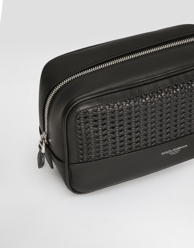 Dolce & Gabbana Necessaire in pelle di vitello plongé Nero BT3310AN419