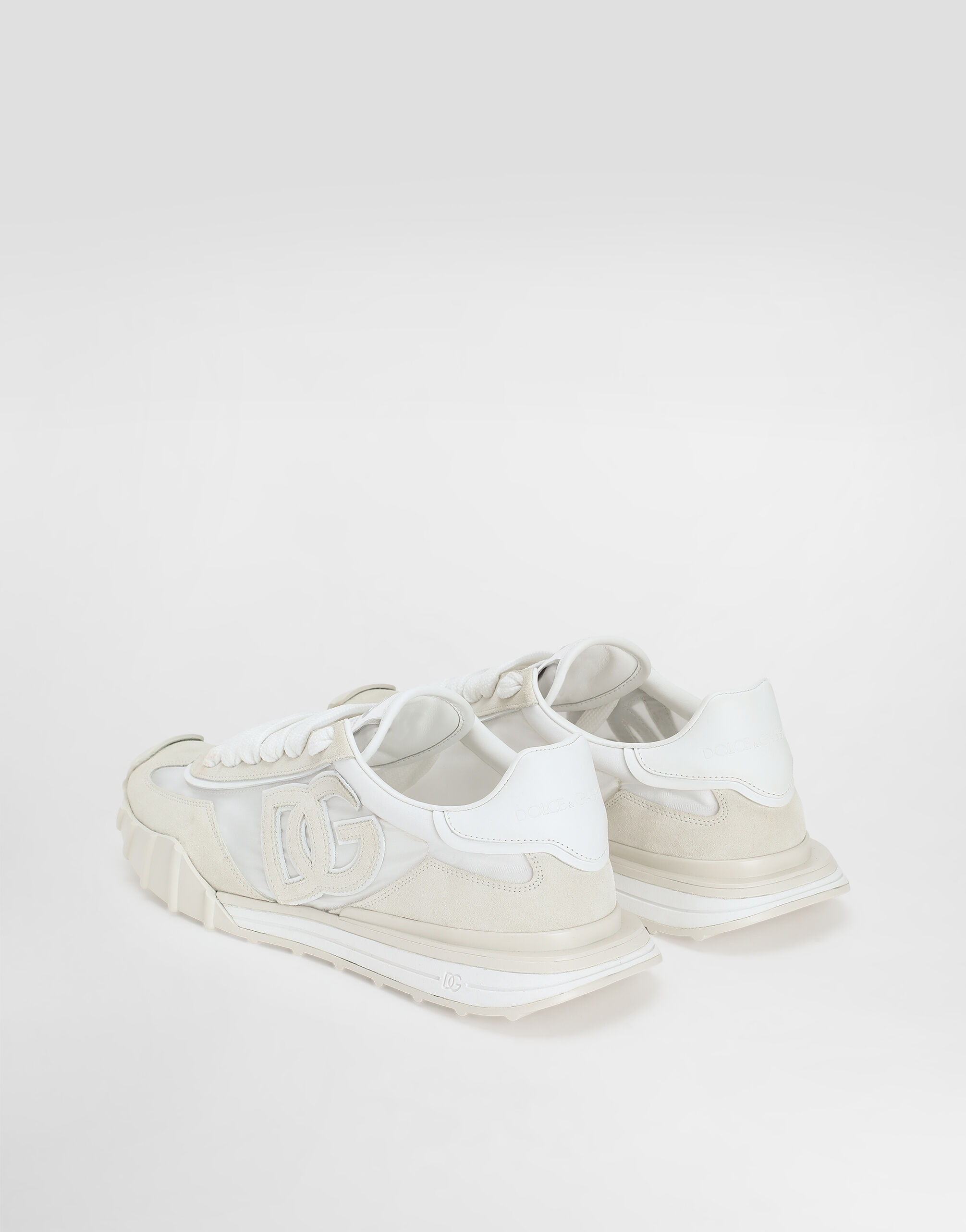 DG Athletic sneakers in fabric and calfskin in Cream for Men