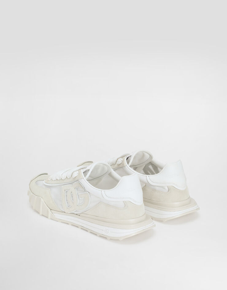 Dolce & Gabbana DG Athletic sneakers in fabric and calfskin Cream CS2384A0136