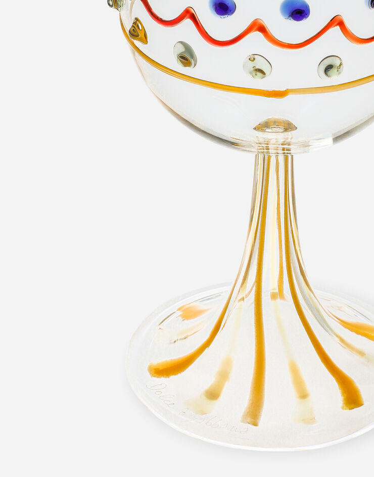 Dolce & Gabbana White Wine Glass Multicolor TCB001TCALV