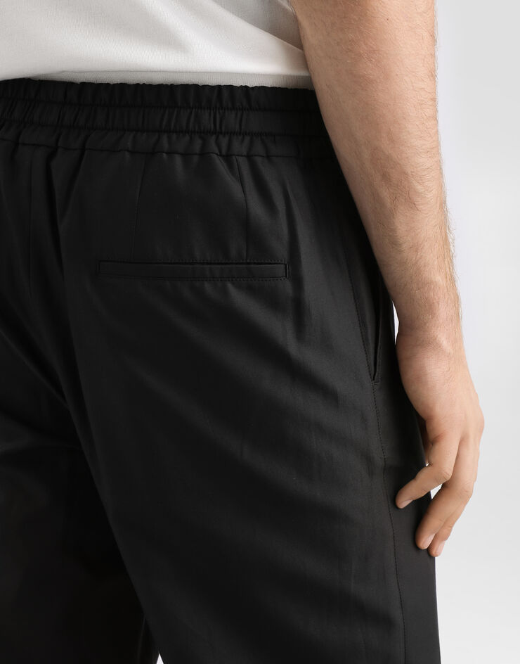 Dolce & Gabbana Silk and gabardine jogging trousers Black GP03FTFUTAX