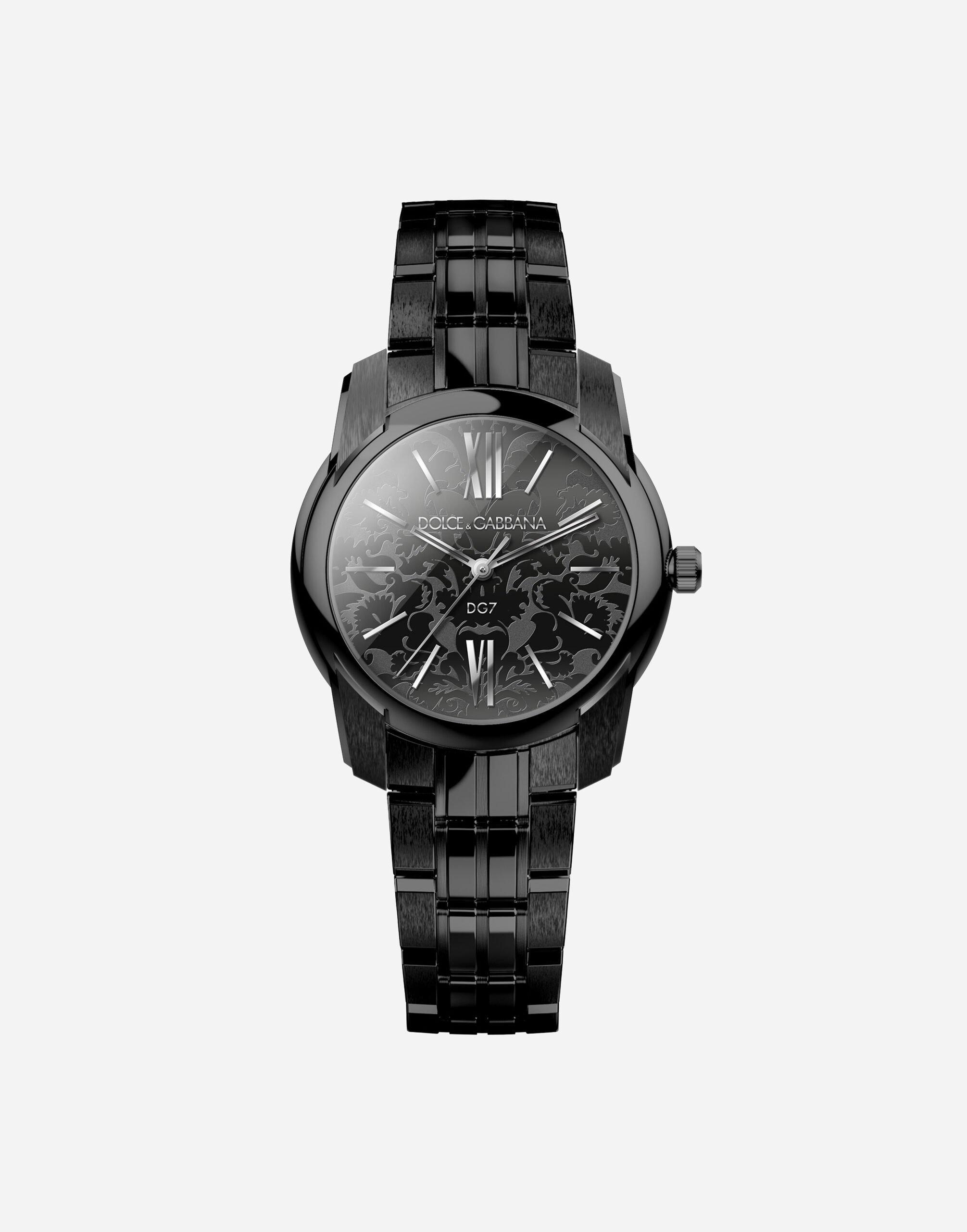 Dolce & Gabbana Reloj Damasco de acero con DLC Negro WWFE1SWW066