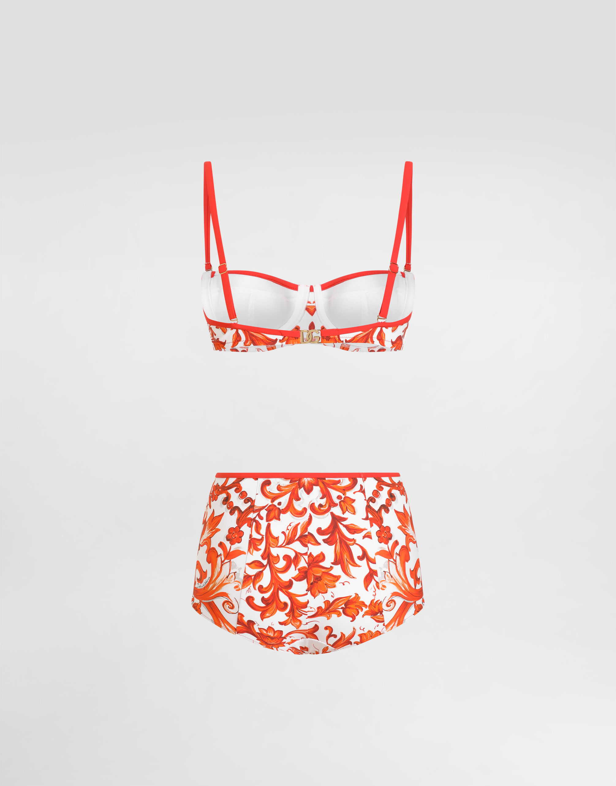 Majolica-print bikini