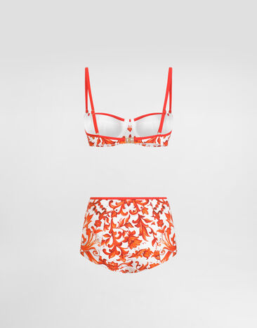 Dolce & Gabbana Majolica-print bikini Multicolor O8A27JONO19