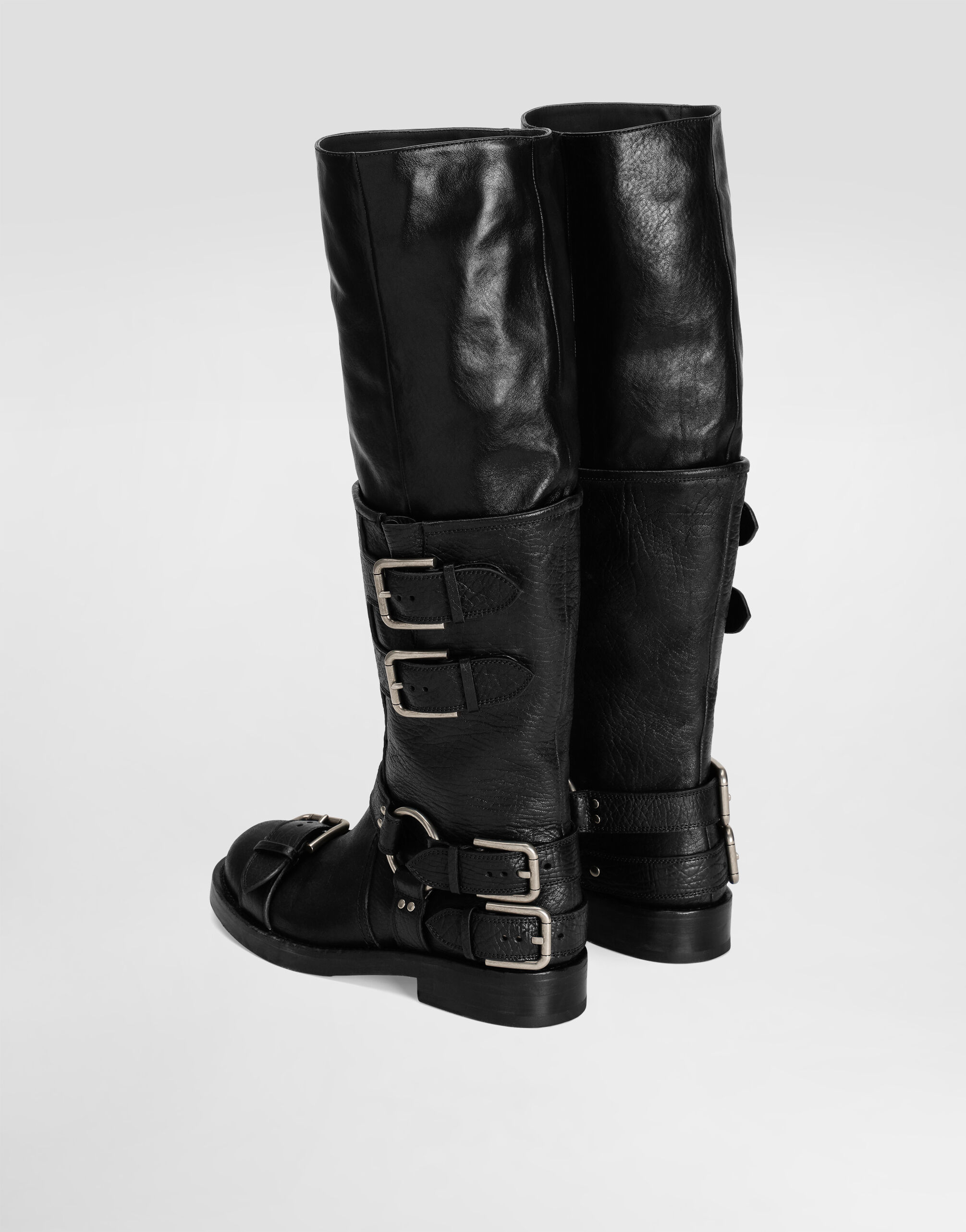 Blackのウィメンズ Horse leather boots | Dolce&Gabbana®