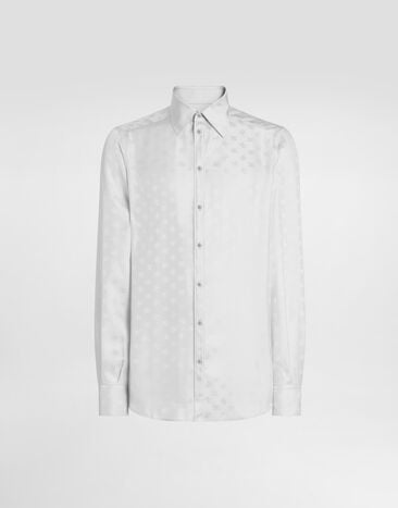 Dolce & Gabbana DG logo martini shirt in jacquard Grey G5MM4TFJ1JY