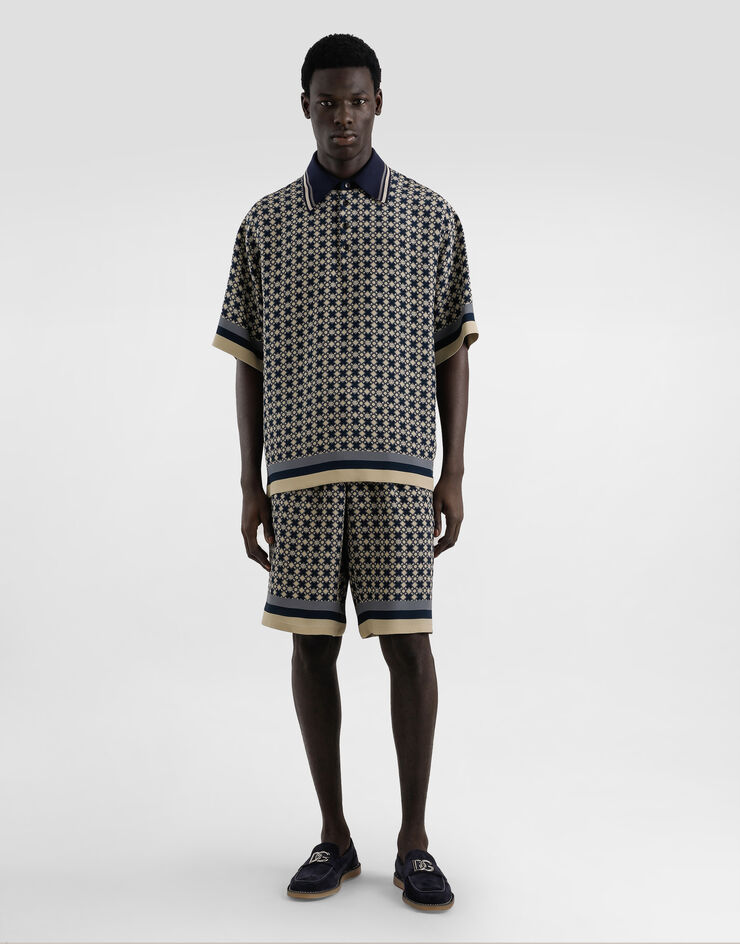 Dolce & Gabbana Printed crêpe marocain bermuda shorts Print GV37ATHI1ZY
