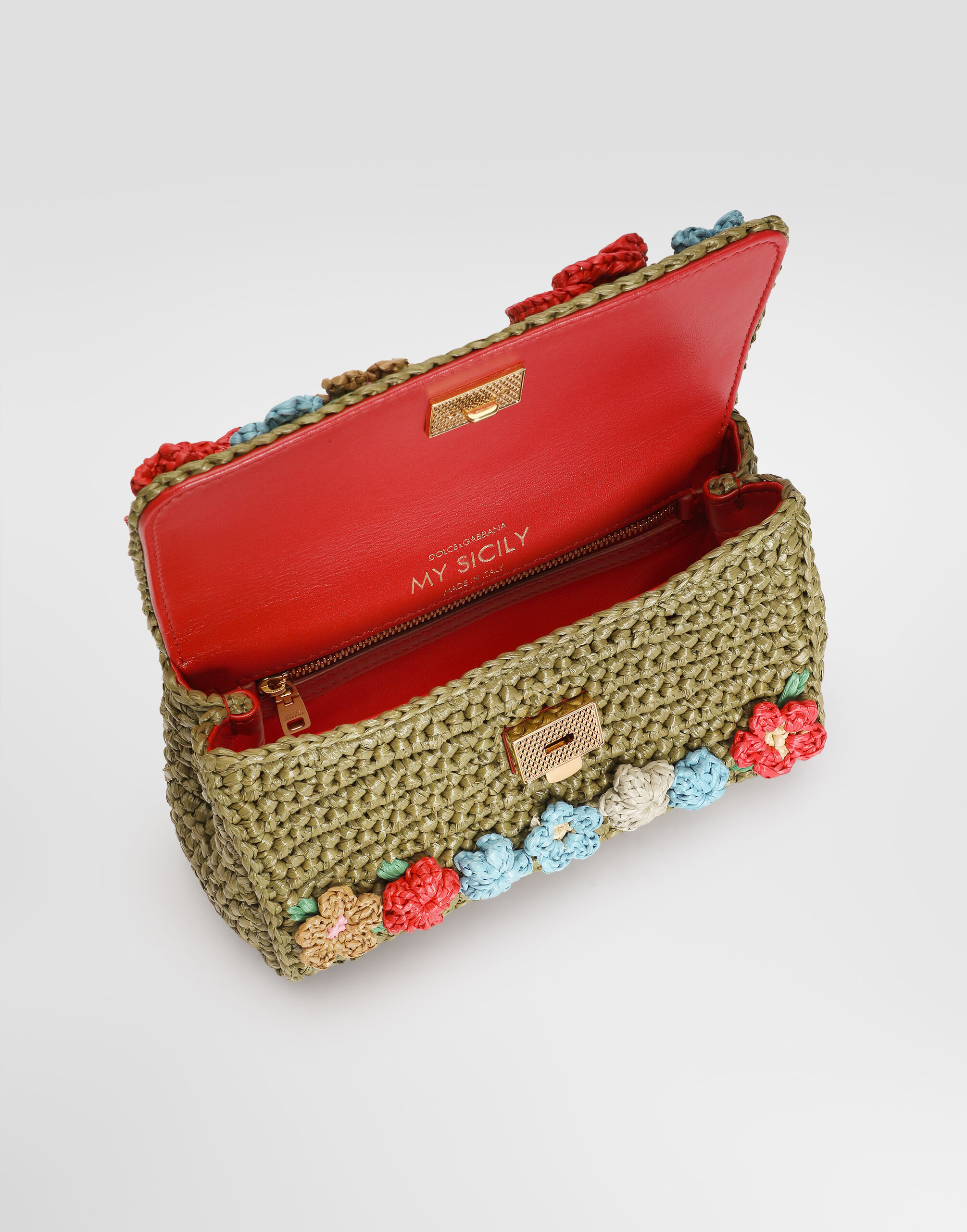 My sicily raffia crochet handbag in Multicolor for Women