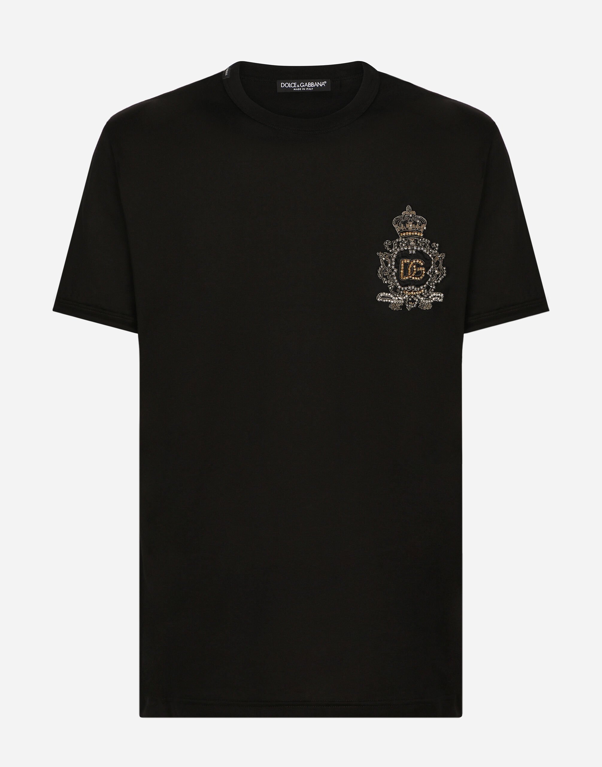 T SHIRT M CORTA GIRO en Negro de Hombre Dolce Gabbana