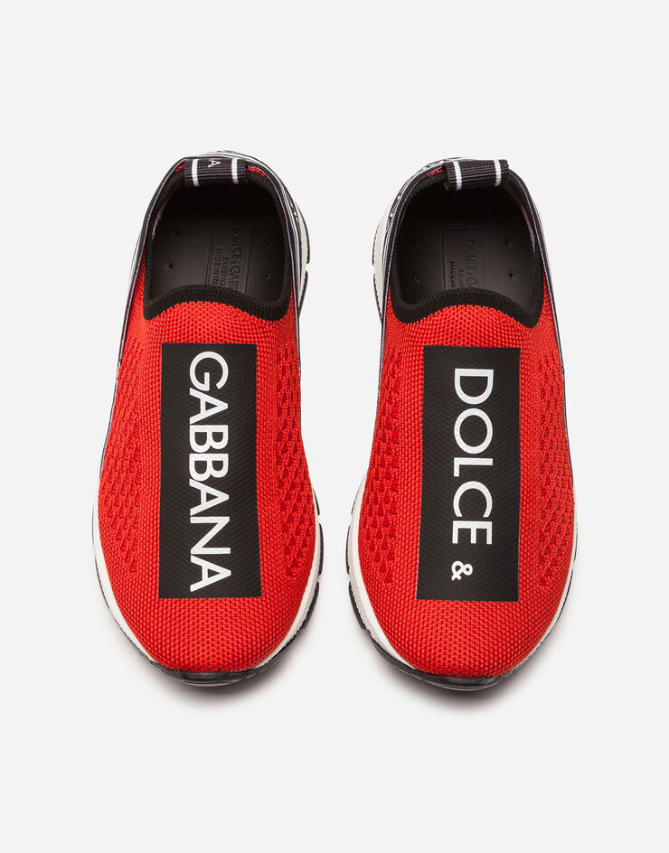 Sorrento slip-on sneakers with logo tape in Red for | Dolce&Gabbana® US