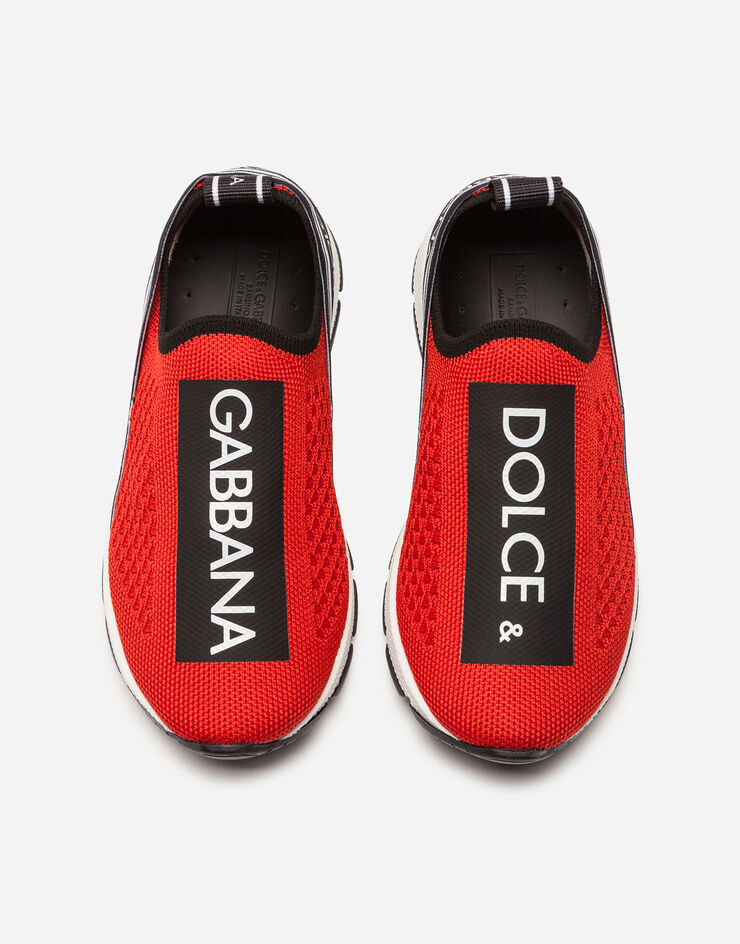 Dolce&Gabbana Sorrento slip-on sneakers with logo tape Red D10723AH677