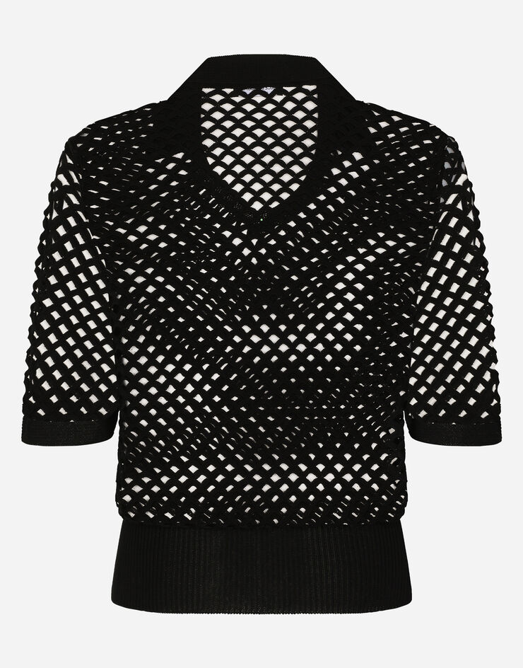 Dolce & Gabbana Poloshirt aus Baumwolle Schwarz GXO61TJACX8