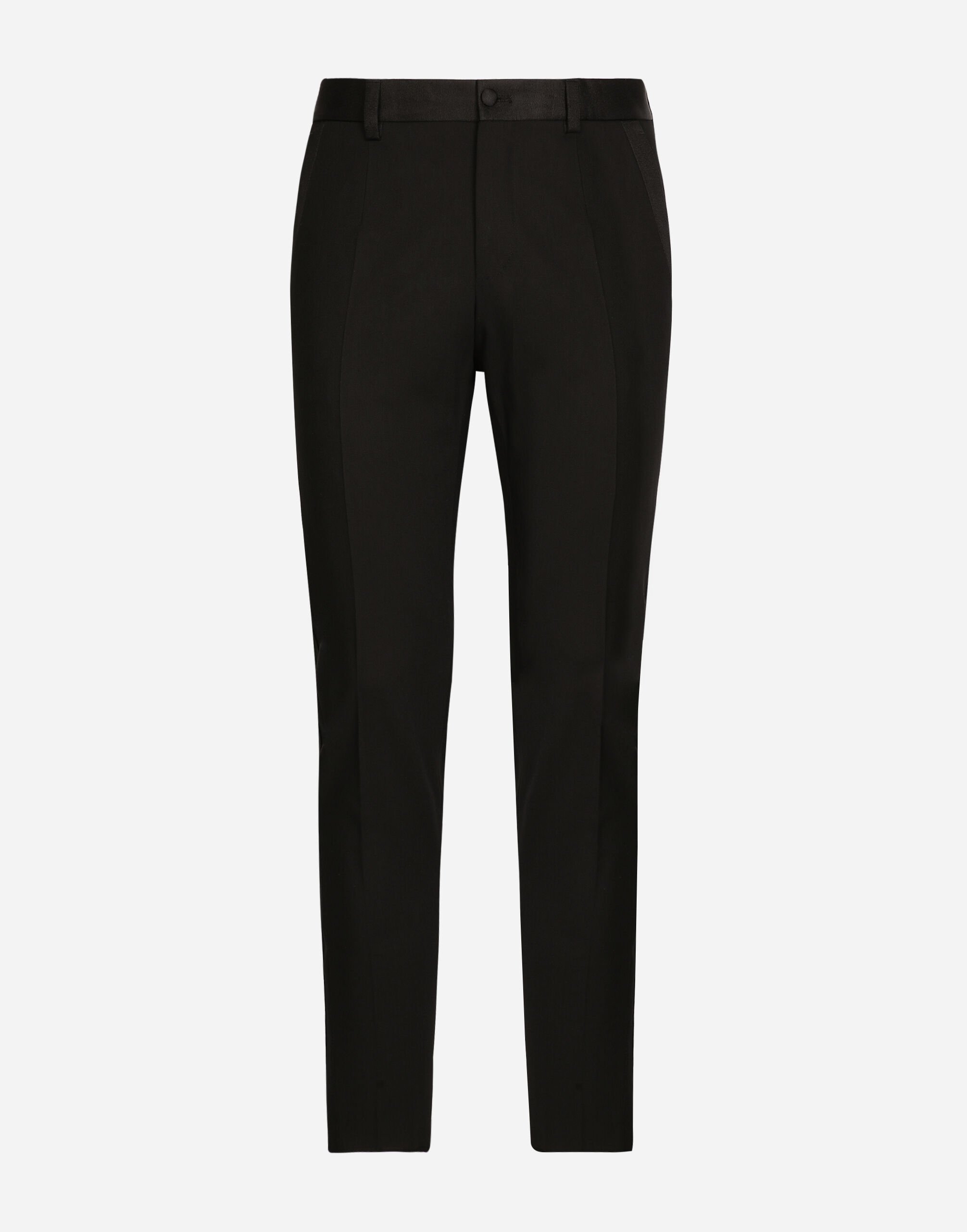 Dolce & Gabbana Stretch tuxedo pants Blue G2QS6TFU4LF