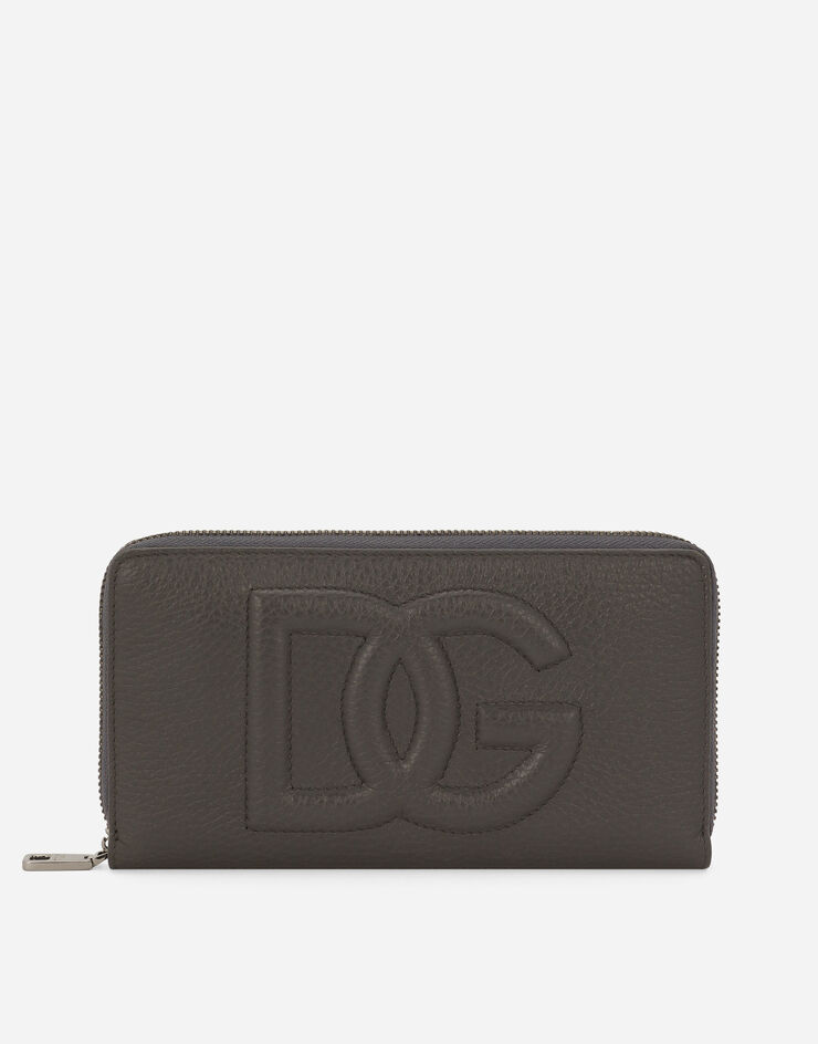 Dolce & Gabbana Portefeuille à contour zippé DG Logo Gris BP1672AT489
