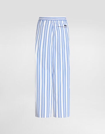 Dolce & Gabbana Pantalones vanity en popelín a rayas Multicolor GP1N9TFR524