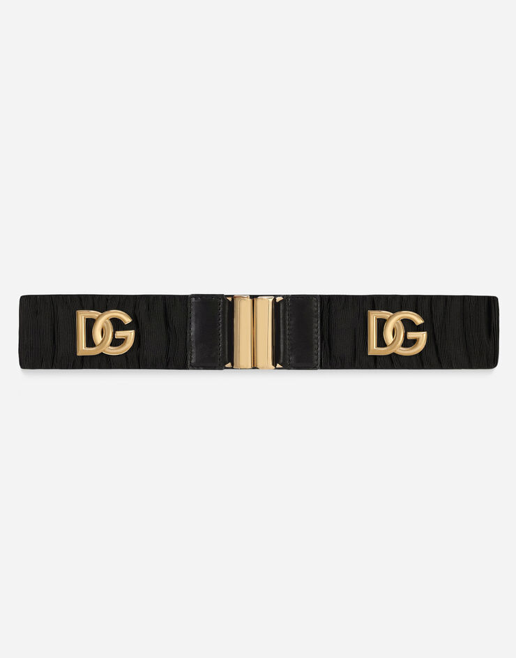 Dolce & Gabbana Stretch band belt with DG logo Black BE1450AQ271