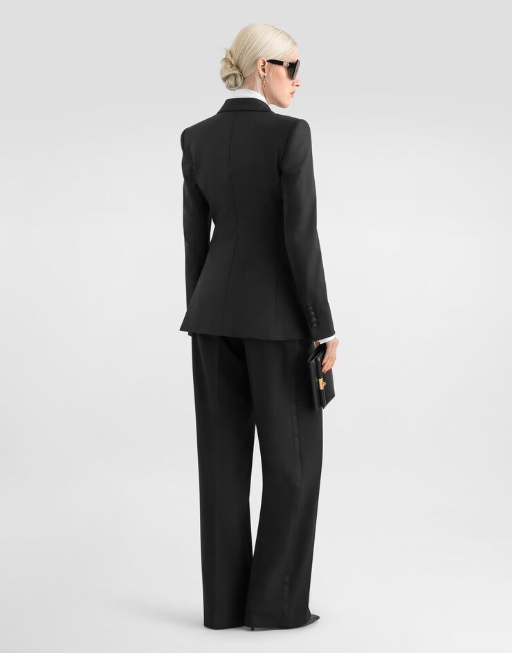 Dolce & Gabbana Turlington double-breasted jacket in bi-stretch twill Dolce & Gabbana Turlington double-breasted jacket in bi-stretch twill Black F29Q6TFUBGC