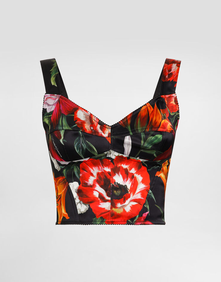 Dolce & Gabbana Bustino stampa fiori Stampa F7T19TFSIB2