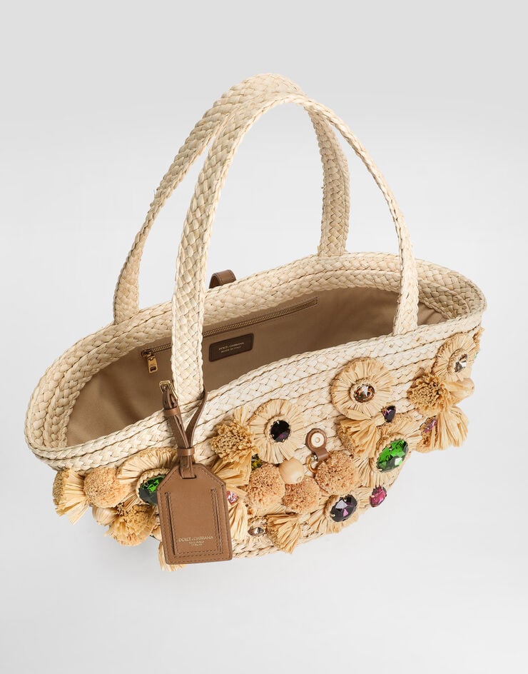 Dolce & Gabbana Sac Sicilien Capri en paille Multicolore BB7819AP298