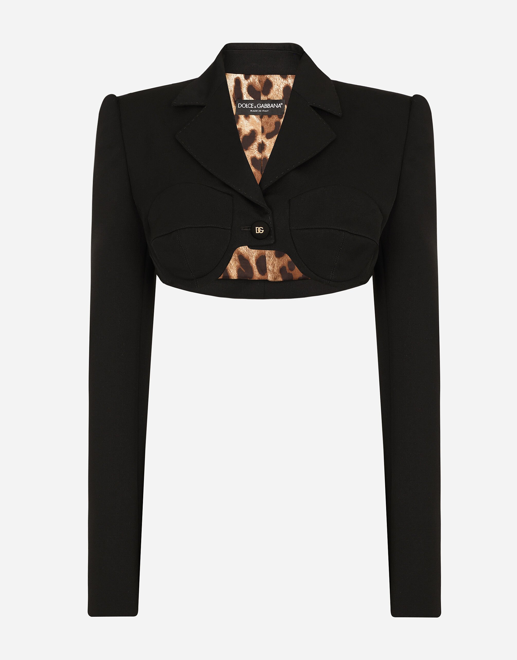 Dolce & Gabbana Short woolen jacket Black F26AHTFU23Q