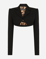 Dolce & Gabbana Short woolen jacket Black F26T2TFUGPO