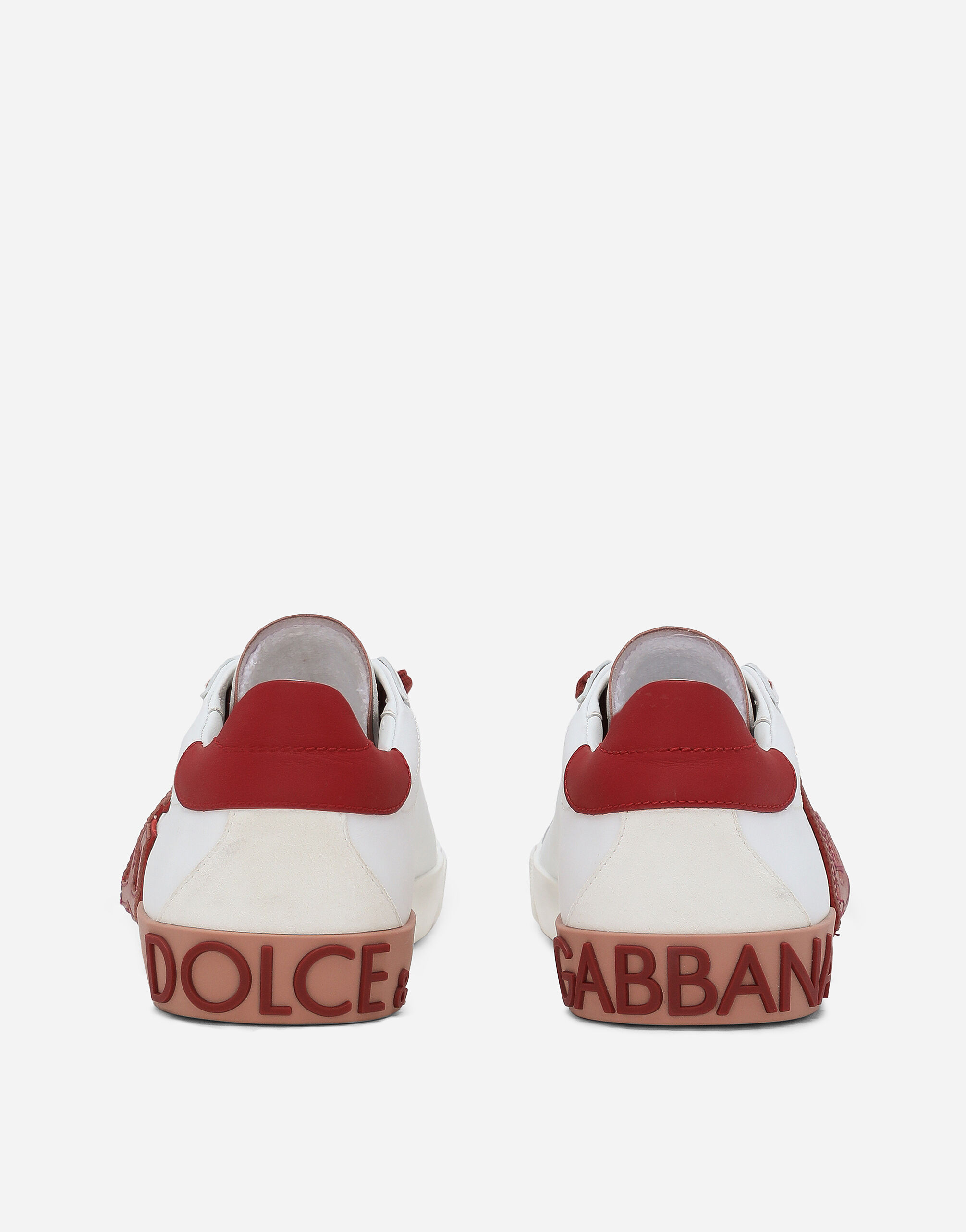 Dolce gabbana white cheap red sneakers