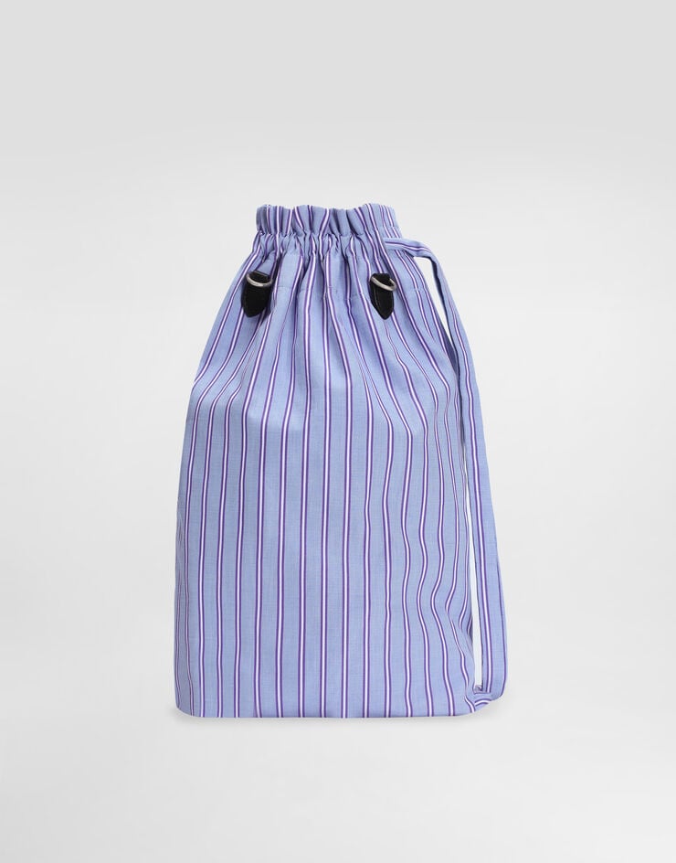 Dolce & Gabbana Striped poplin and leather crossbody bag Multicolor BM2503A0390