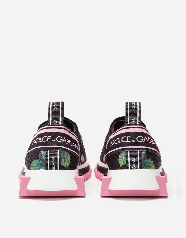 Dolce & Gabbana TROPICAL ROSE PRINT STRETCH MESH SORRENTO SNEAKERS STAMPA FLOREALE CK1595AX351