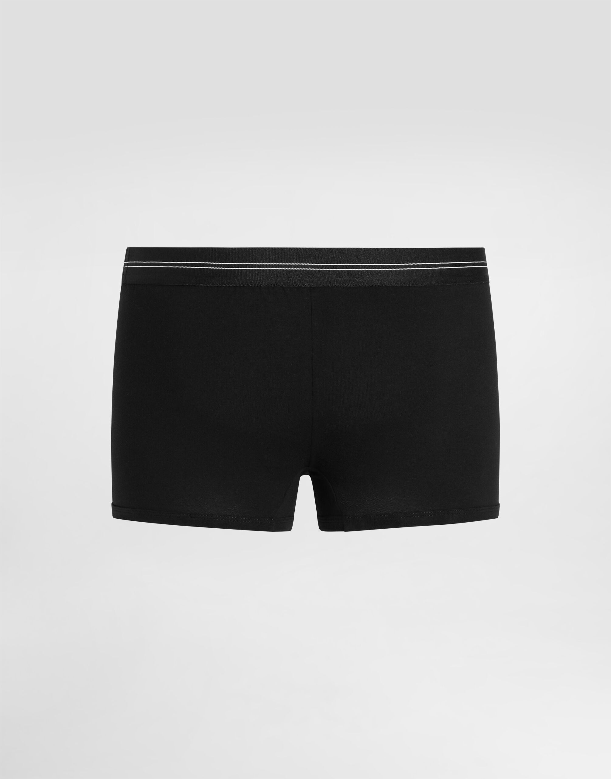 Stretch jersey boxer in Black for Men | Dolce&Gabbana® US