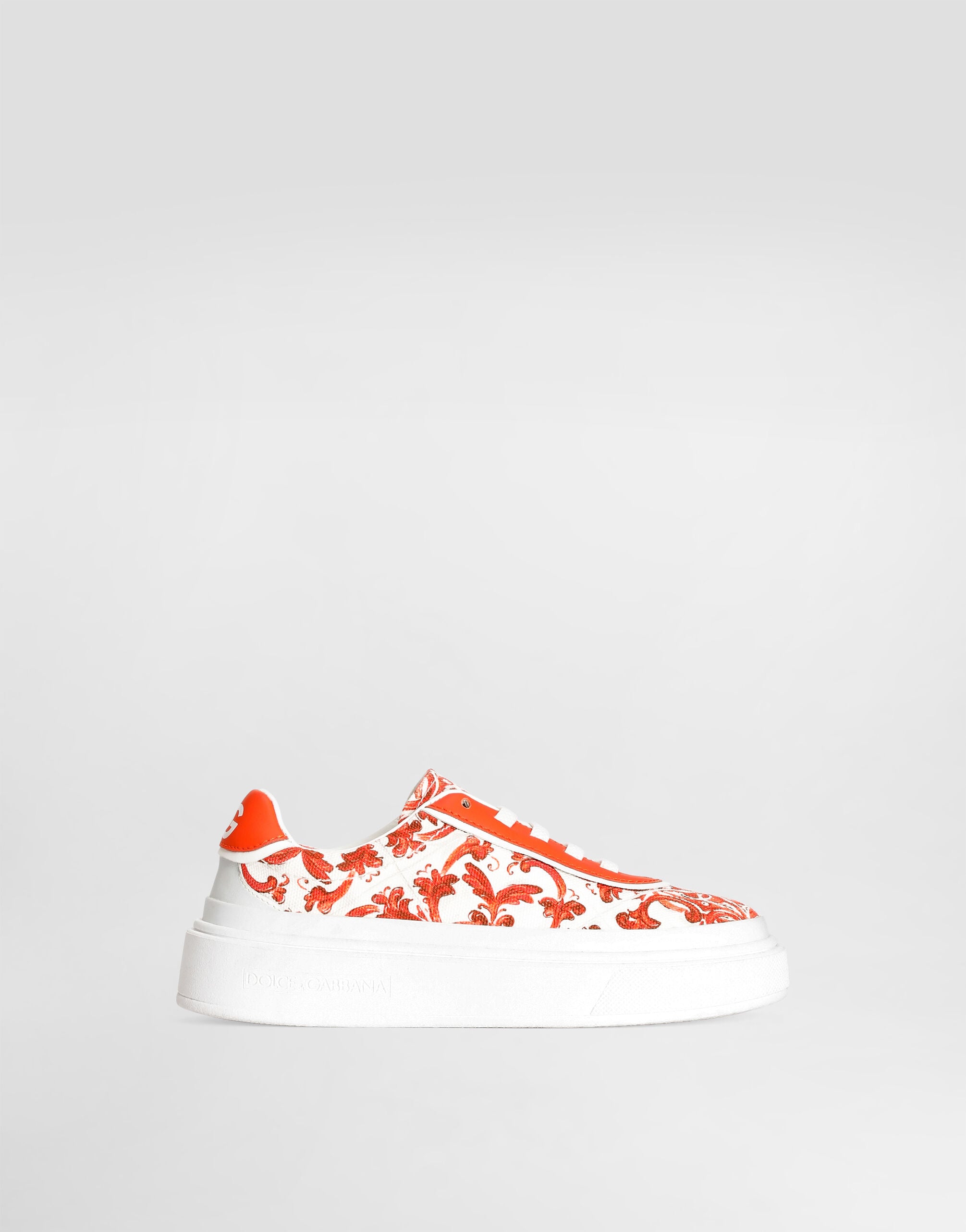 DG Girlie up sneakers in majolica-print canvas in Multicolor for