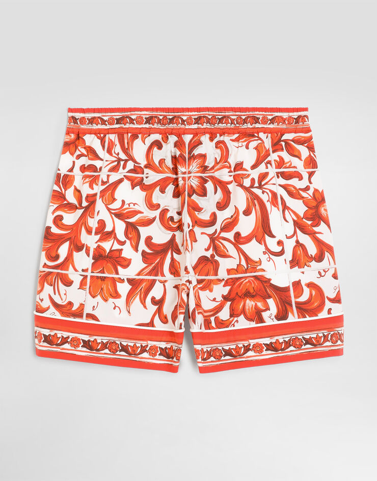 Dolce & Gabbana Majolica-print poplin vanity shorts Multicolor L52Q33G7P4J