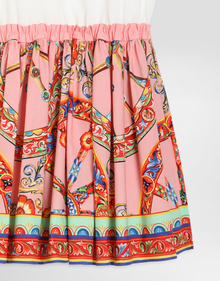 Dolce & Gabbana Carretto-print mix material dress Multicolor L5JDAUG7P5S