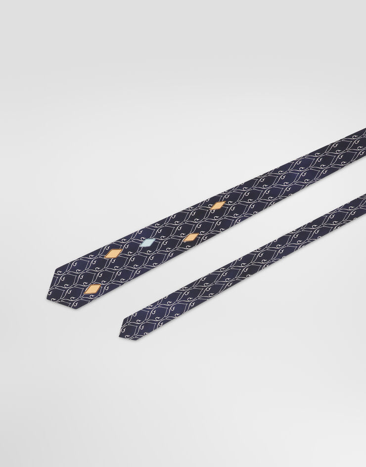 Dolce & Gabbana Vintage-print twill tie Dolce & Gabbana Vintage-print twill tie GT147EG0WW9