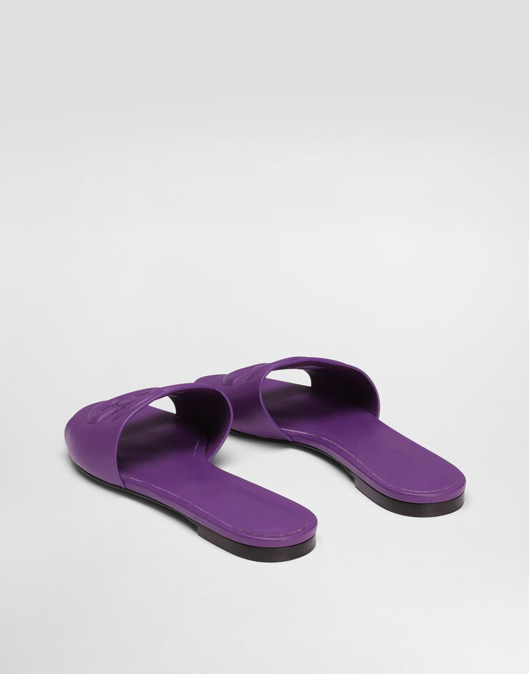 Dolce & Gabbana Slides in calfskin Purple CQ0436AY329