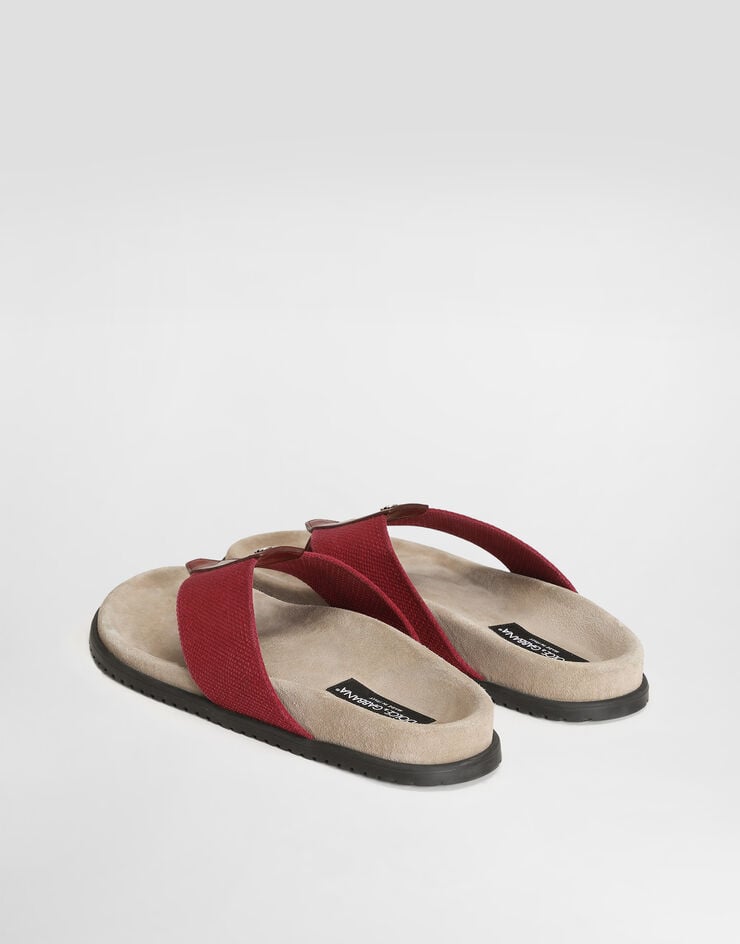 Dolce & Gabbana Logo flip flops Red A80628A0763