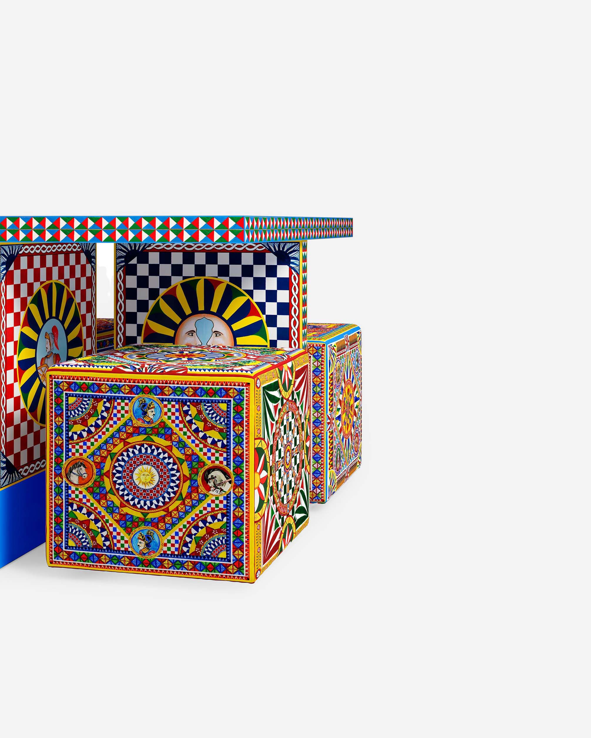 Diana Coffee and Side Table in Multicolor | Dolce&Gabbana® US