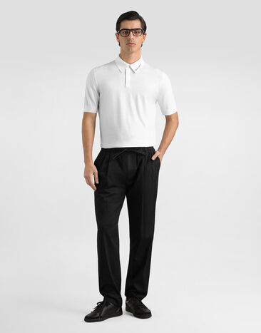 Dolce & Gabbana Wool polo shirt White GXZC0ZJDVLO