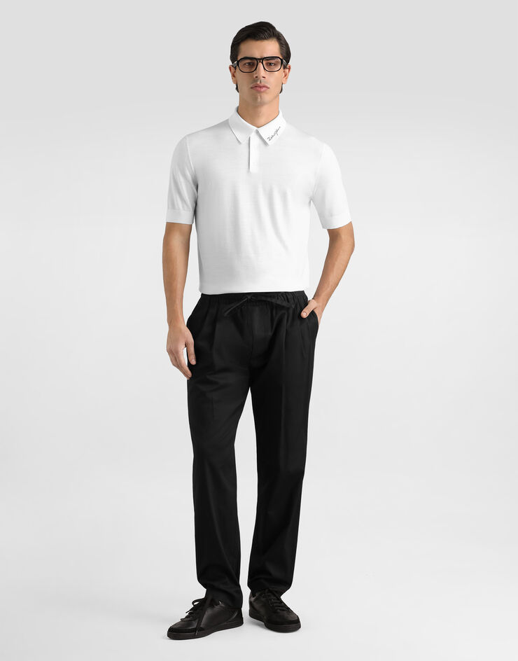 Dolce & Gabbana Wool polo shirt White GXZC0ZJDVLO