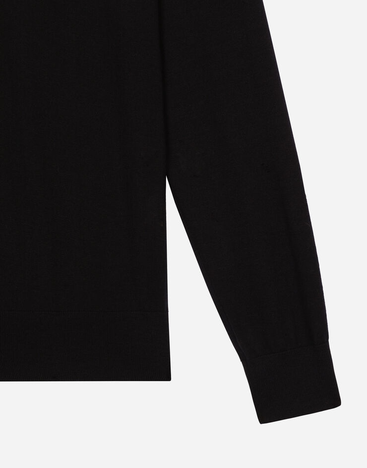 Dolce & Gabbana Extra-fine cashmere polo-shirt Blue GX831TJAWTY