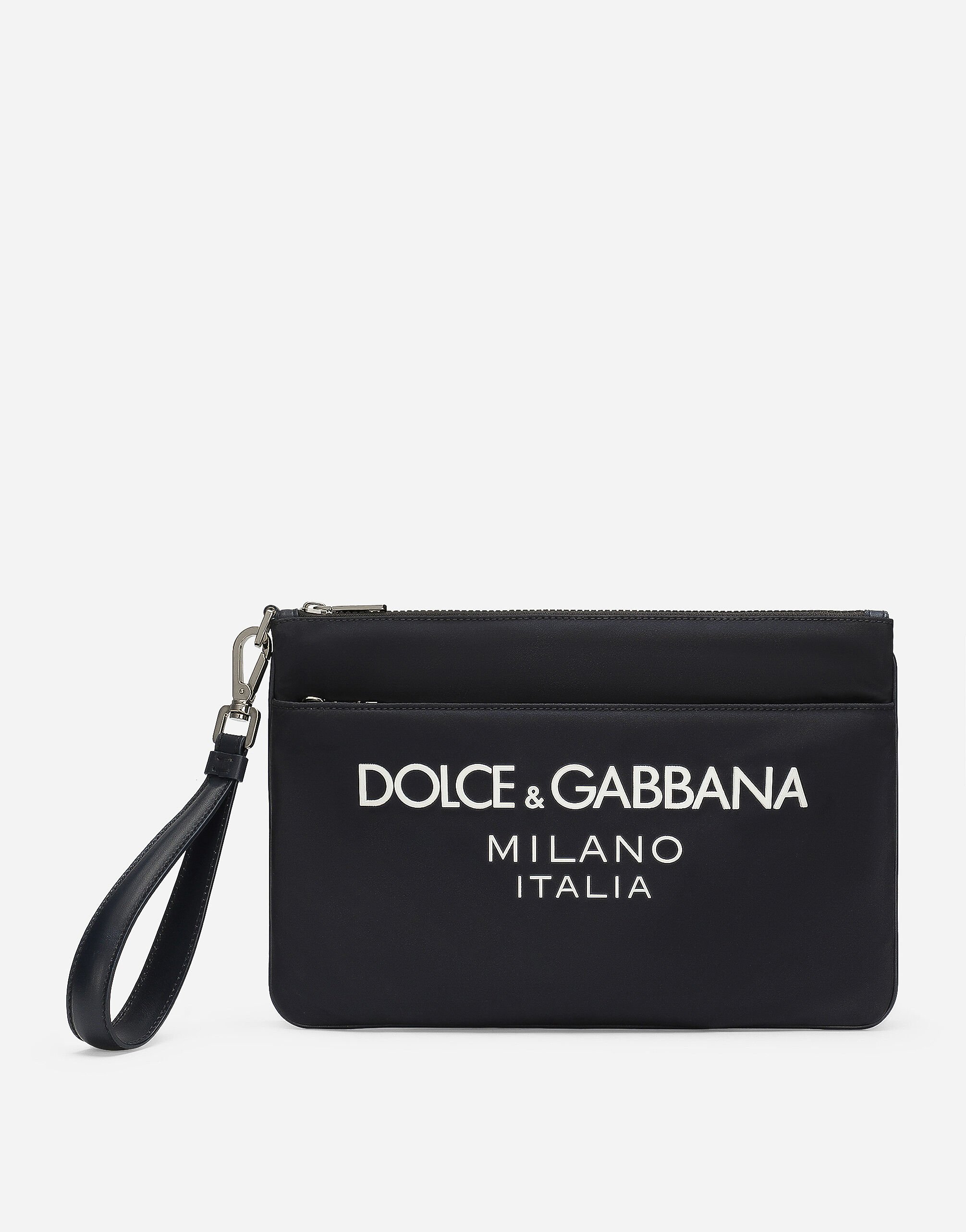 Dolce & Gabbana حقيبة كلاتش نايلون بني BM2338A8034