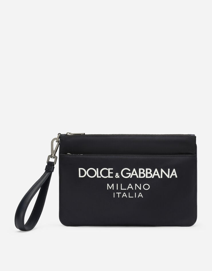 Dolce & Gabbana Cartera de mano de nailon Azul BP3259AG182