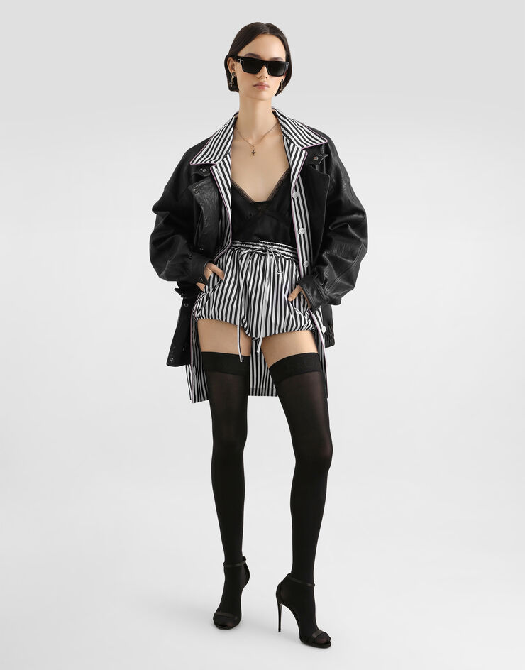 Dolce & Gabbana Striped poplin shirt Multicolor F5U29TFR52G