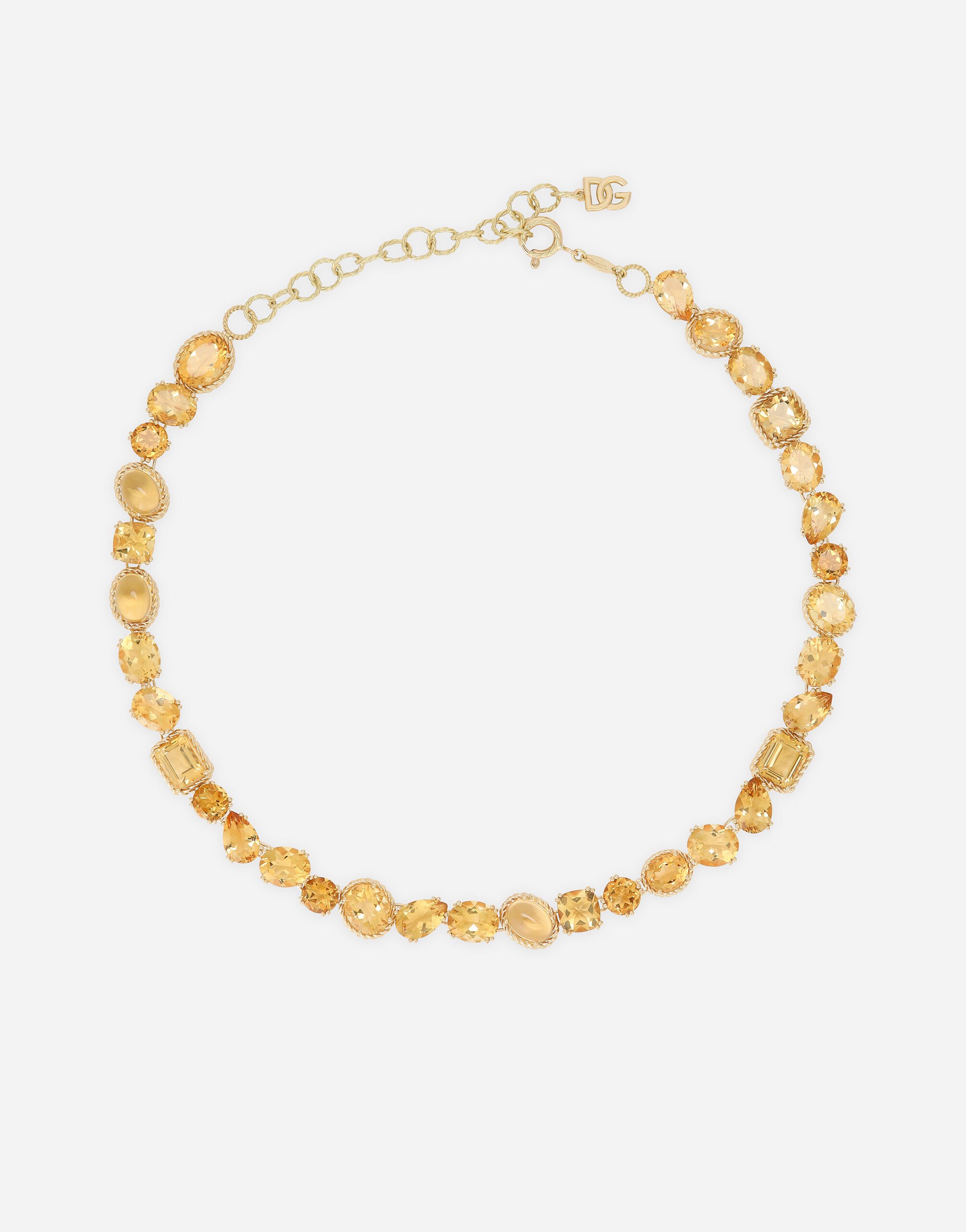 Dolce & Gabbana Anna necklace in yellow gold 18kt with citrines Gold WNQA3GWQC01