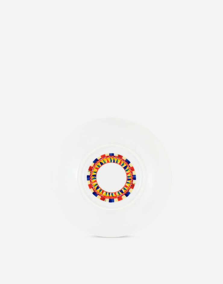 Dolce & Gabbana Set 2 Porcelain Dessert Plates Multicolor TC0S03TCA24